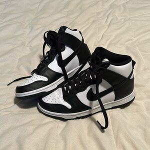 Nike high top panda dunks